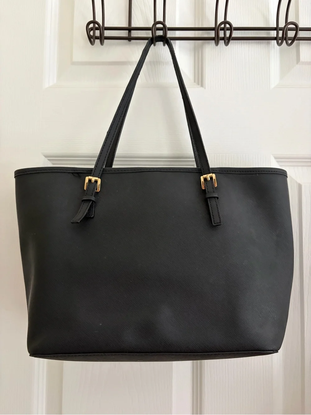 Michael Kors Black Tote with Gold Hardware